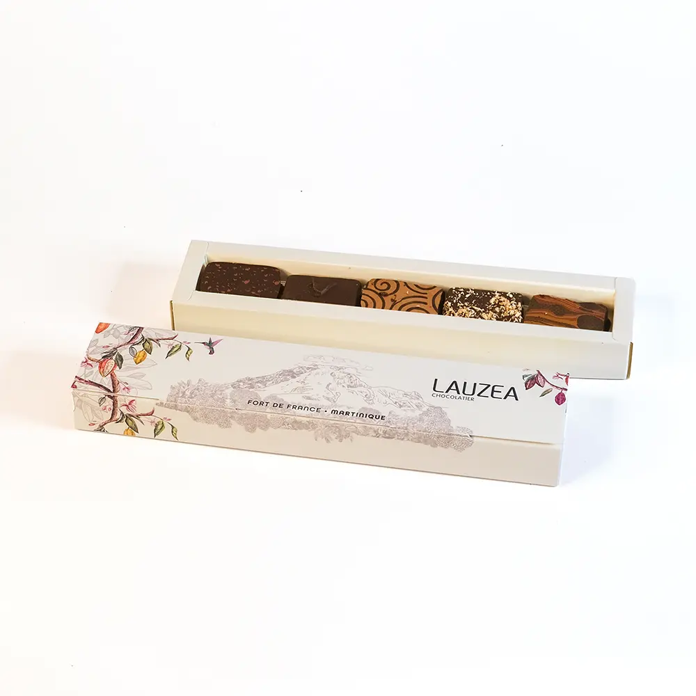 [CARRE5CHO] ÉCRIN 5 CHOCOLATS (ou 8 petites découpes)